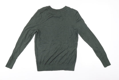 Womens UK Size M H&M Green Pullover Jumper