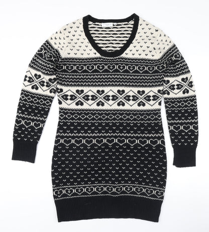 Womens UK Size 12 New Look Black Pullover Jumper