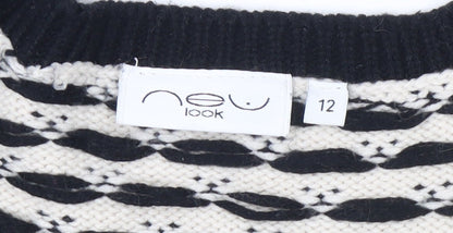 Womens UK Size 12 New Look Black Pullover Jumper