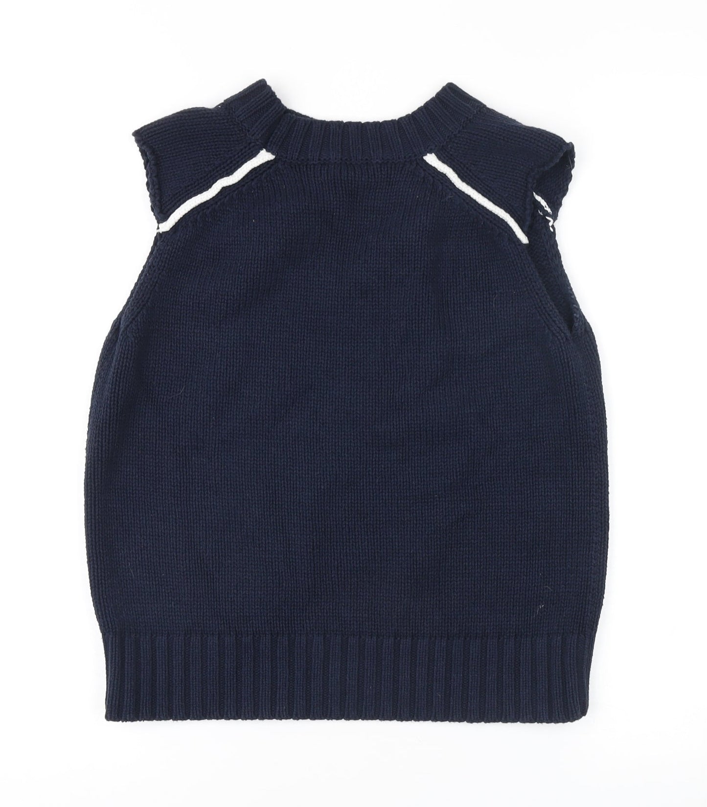 Womens UK Size XS Mint Velvet Blue Vest Jumper
