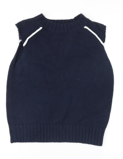 Womens UK Size XS Mint Velvet Blue Vest Jumper
