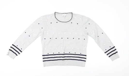 Womens UK Size M CC Grey Pullover Jumper