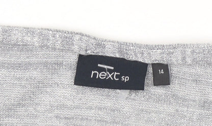 Womens UK Size 14 NEXT Grey Basic T-Shirt