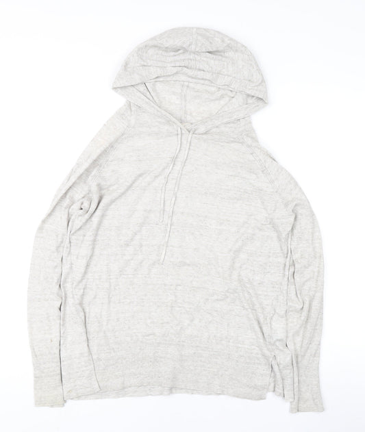 Gap Women's Grey Pullover Jumper with Hood, Size M
