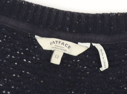 Womens UK Size 12 FatFace Black Pullover Jumper
