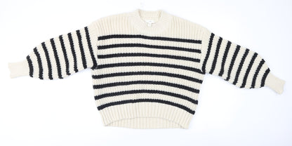 Womens UK Size M H&M Beige Pullover Jumper