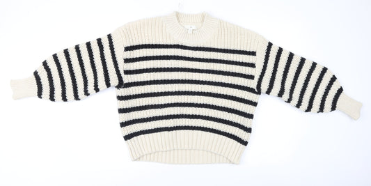 Womens UK Size M H&M Beige Pullover Jumper