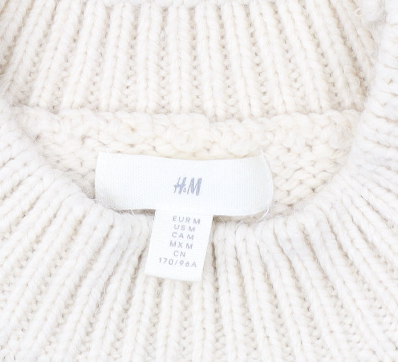 Womens UK Size M H&M Beige Pullover Jumper