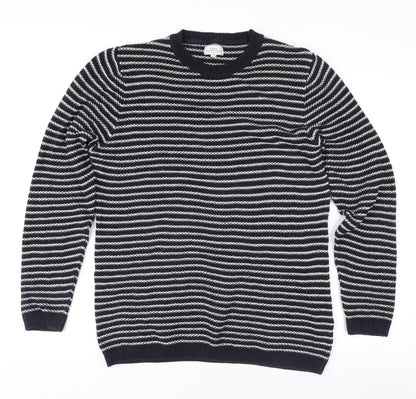 Next Women's Blue Striped Knit Jumper, Size M