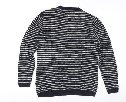 Next Women's Blue Striped Knit Jumper, Size M