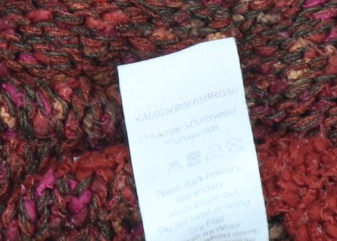 David Emanuel Women's Multicoloured Knit Jumper, Size S, 3/4 Sleeve