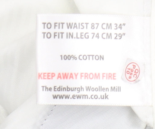 James Pringle Men's Black Corduroy Trousers 34W