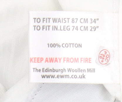 James Pringle Men's Black Corduroy Trousers 34W