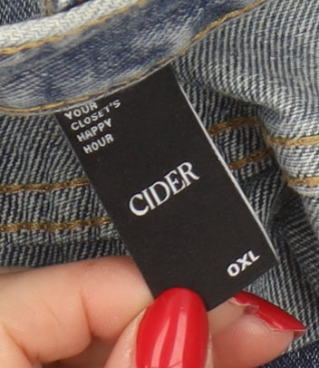 Cider Women’s Blue Denim Midi Pencil Skirt