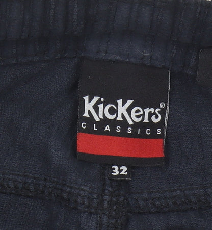 Kickers Men's Black Corduroy Trousers Size 32