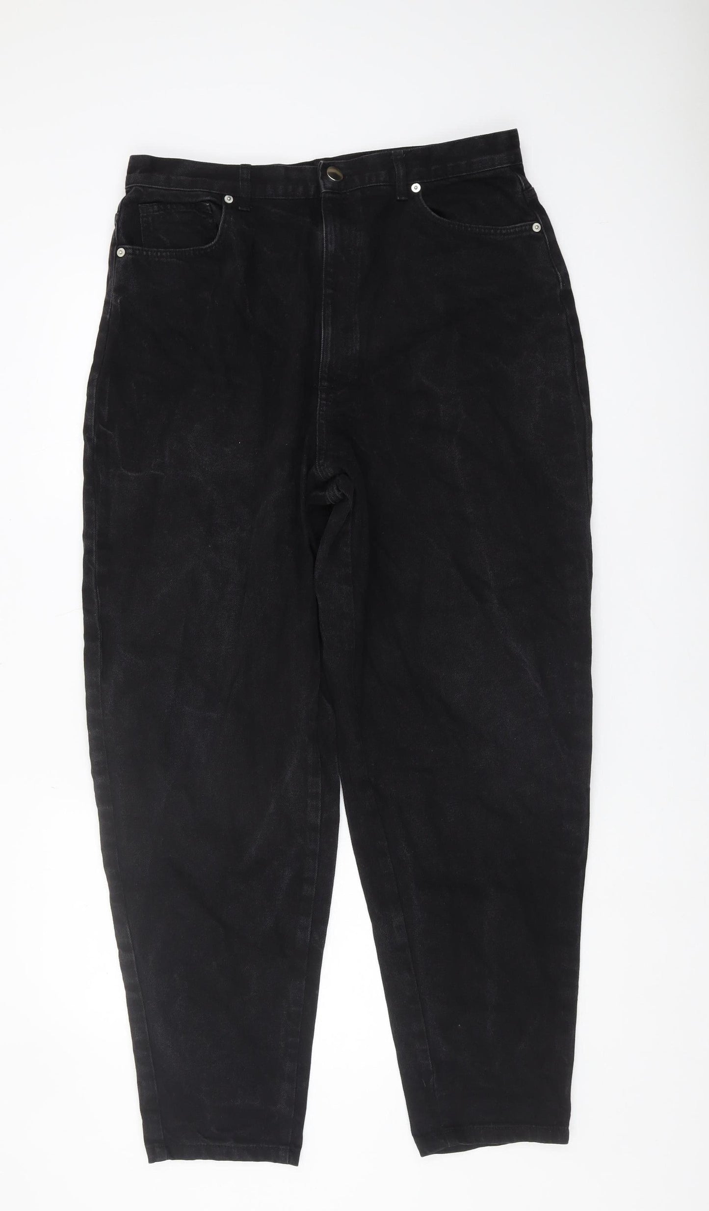 ASOS Men's Black Jeans - 34 Waist, 36 Leg, Button Closure