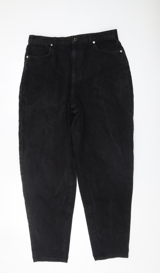 ASOS Men's Black Jeans - 34 Waist, 36 Leg, Button Closure