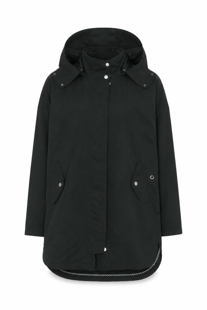 Womens UK Size XS Zara Black Parka Coat