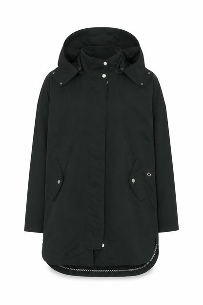 Womens UK Size XS Zara Black Parka Coat