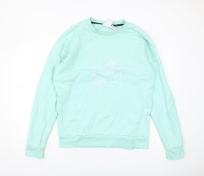 Mens UK Size M adidas Green Pullover Sweatshirt