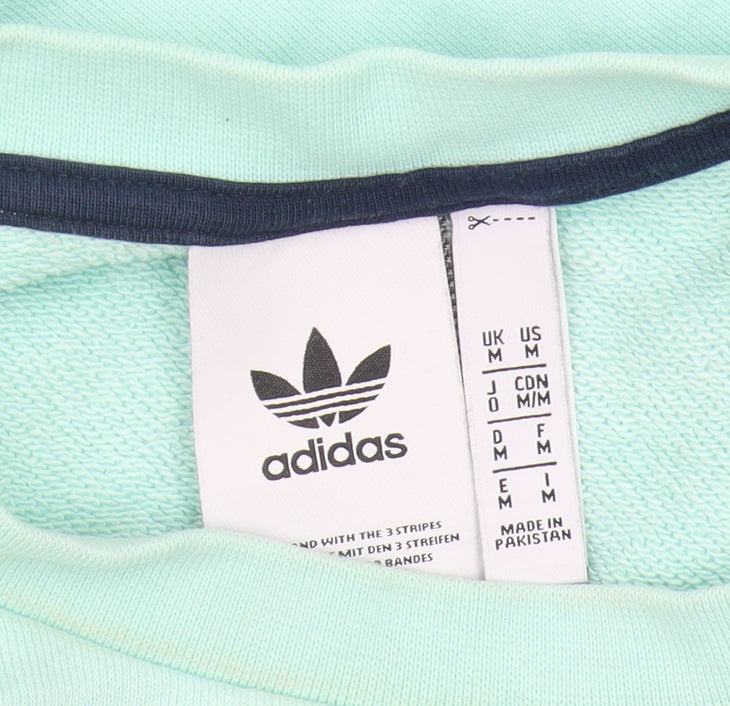 Mens UK Size M adidas Green Pullover Sweatshirt