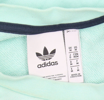 Mens UK Size M adidas Green Pullover Sweatshirt