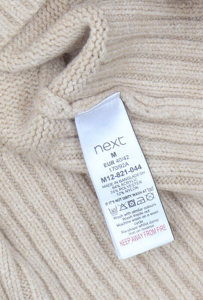 Next Women's Beige V-Neck Pullover Jumper M
