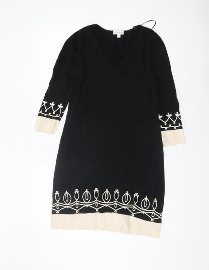 Womens UK Size S Monsoon Black Tunic Jumper
