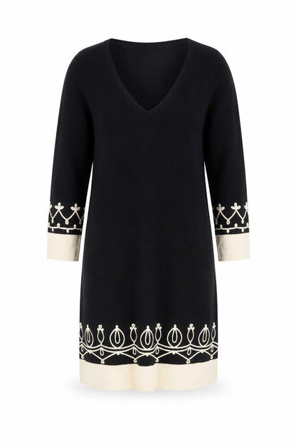 Womens UK Size S Monsoon Black Tunic Jumper