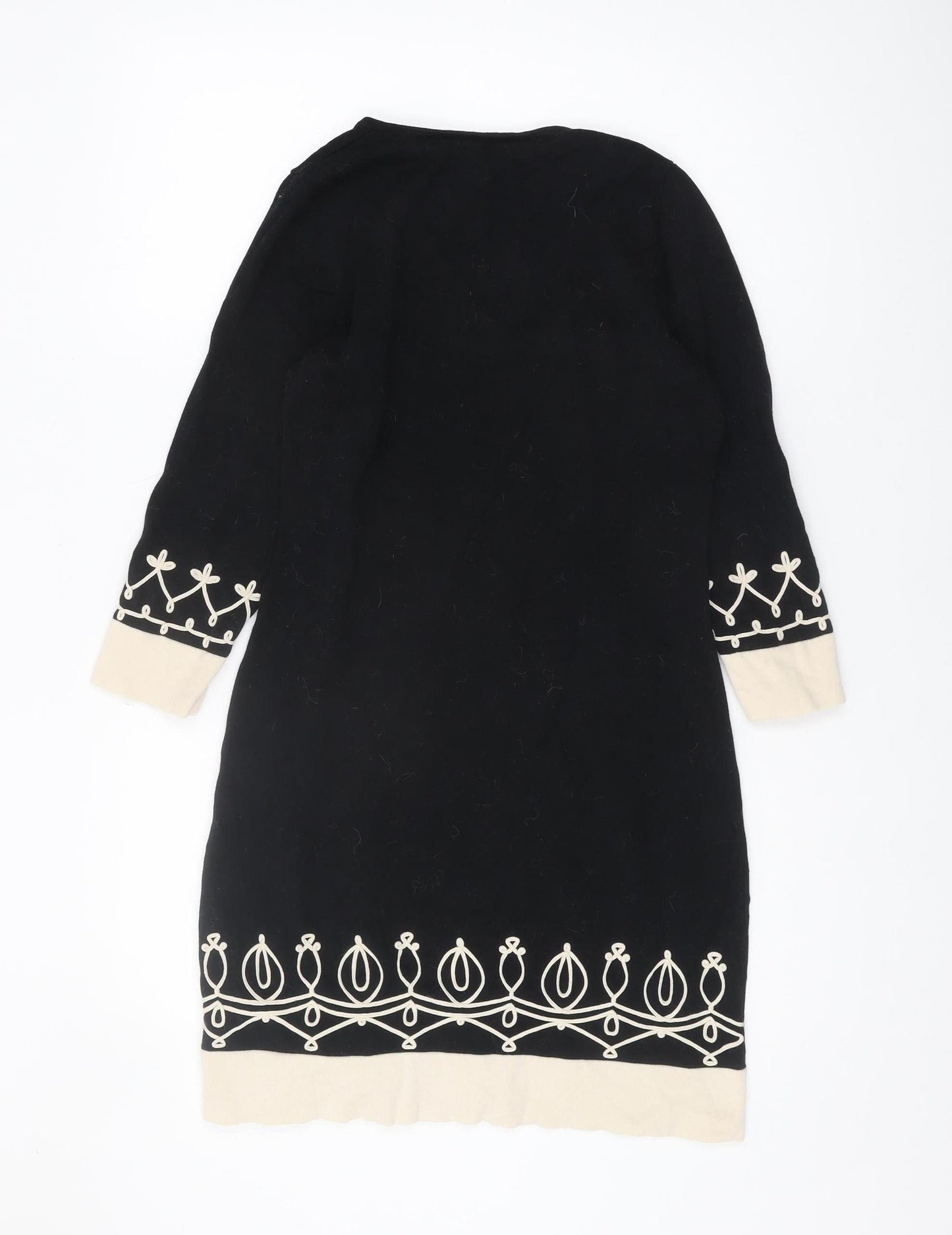 Womens UK Size S Monsoon Black Tunic Jumper