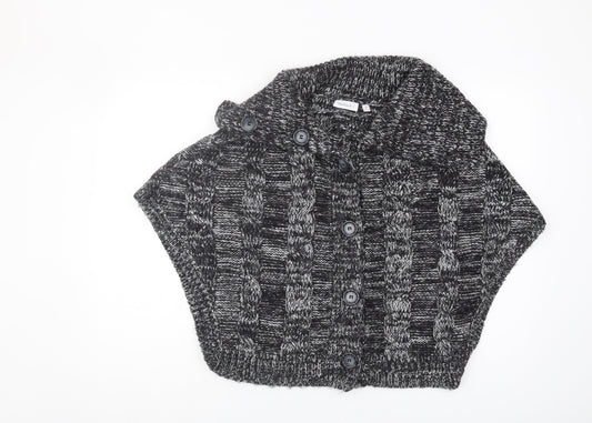 Womens UK Size M Yessica Black Cape Jumper