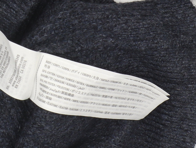 Hollister Men's Blue Pullover Jumper, Size L, Crew Neck