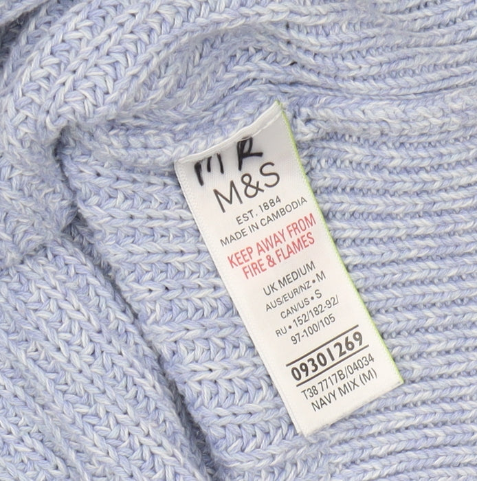 Womens UK Size M Marks and Spencer Blue Pullover Jumper