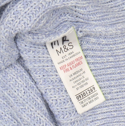 Womens UK Size M Marks and Spencer Blue Pullover Jumper