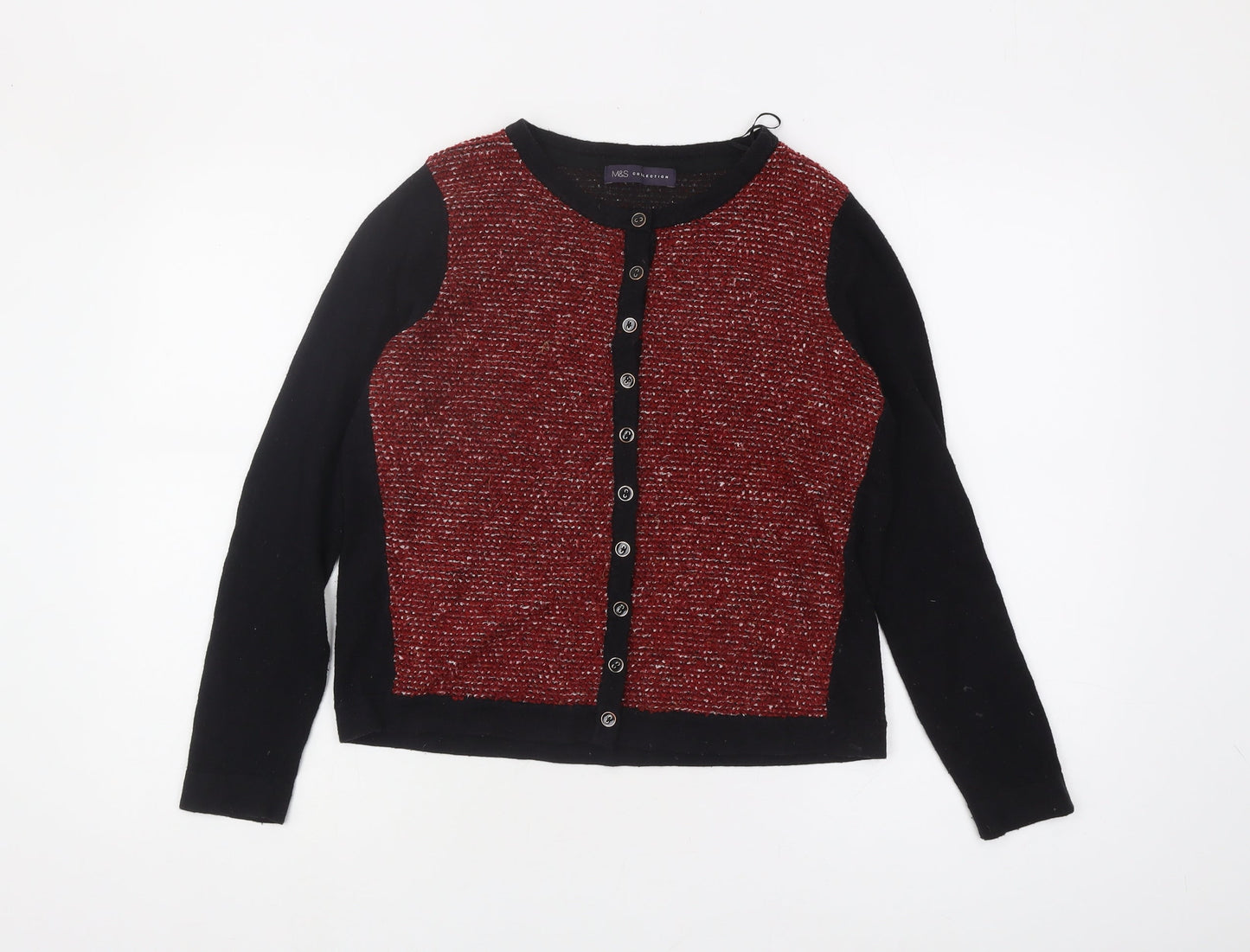 Womens UK Size 14 Marks and Spencer Red Cardigan Jumper