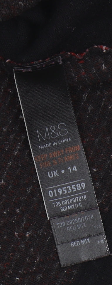 Womens UK Size 14 Marks and Spencer Red Cardigan Jumper