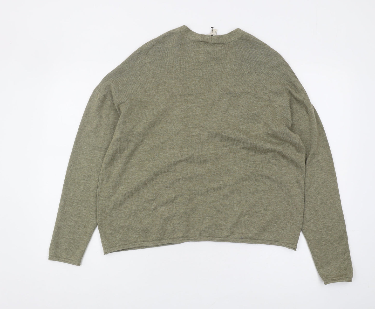 Womens UK Size M EDC Green Cardigan Jumper