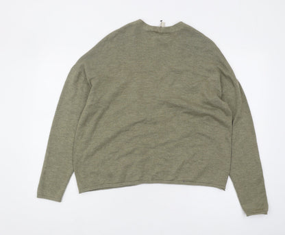 Womens UK Size M EDC Green Cardigan Jumper
