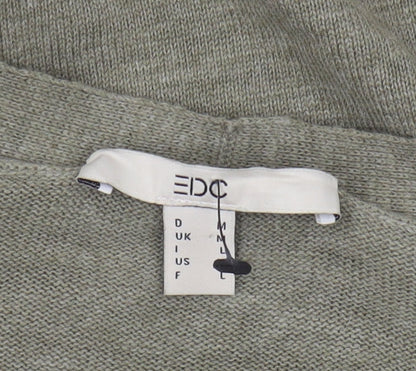 Womens UK Size M EDC Green Cardigan Jumper