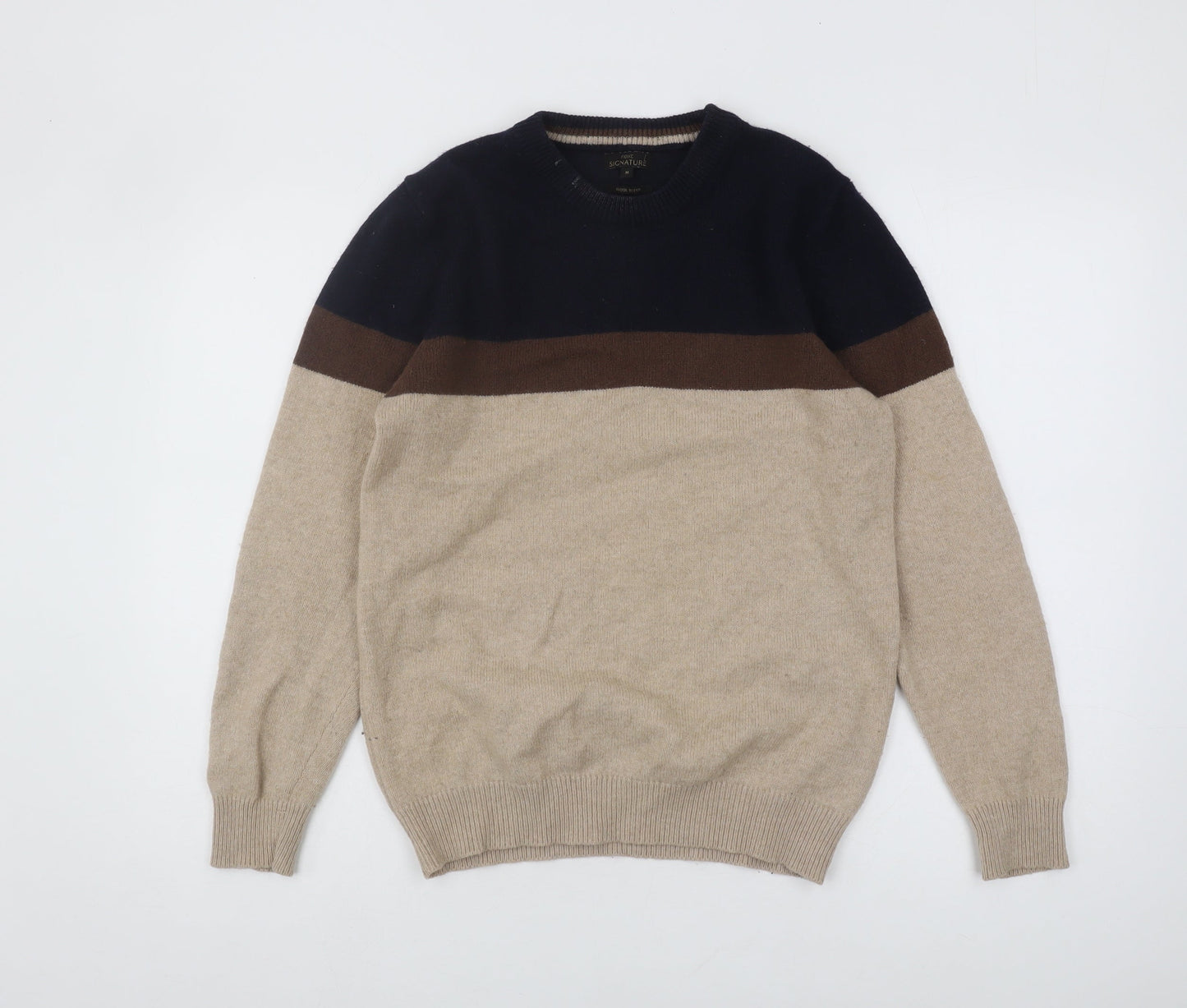 Next Men's Multicoloured Wool Pullover Jumper M