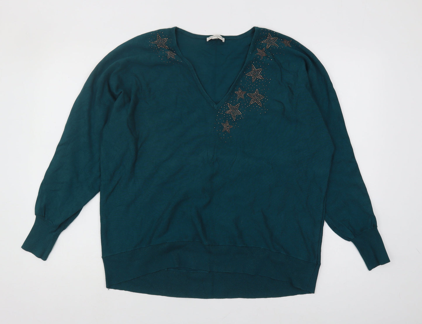 Womens UK Size L Monsoon Green Pullover Jumper