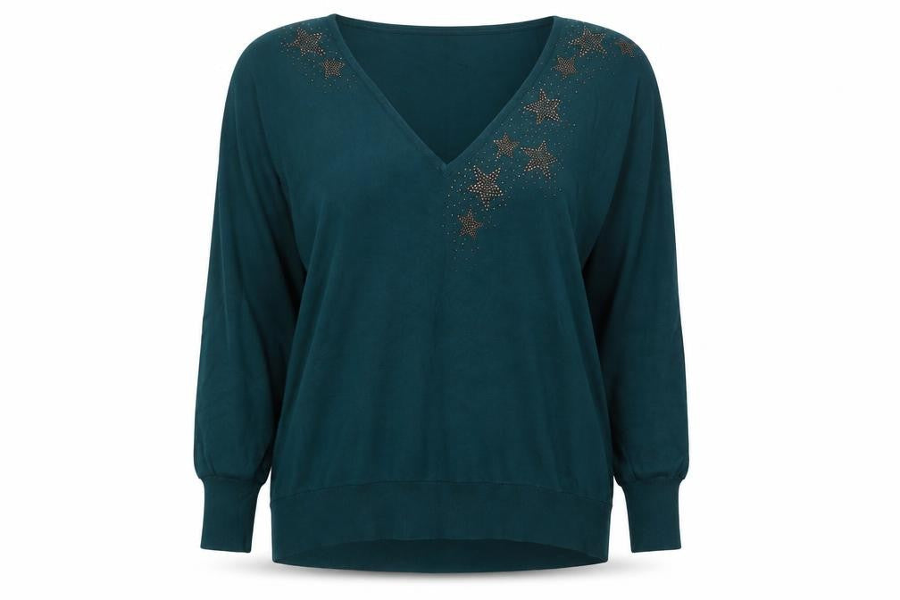 Womens UK Size L Monsoon Green Pullover Jumper