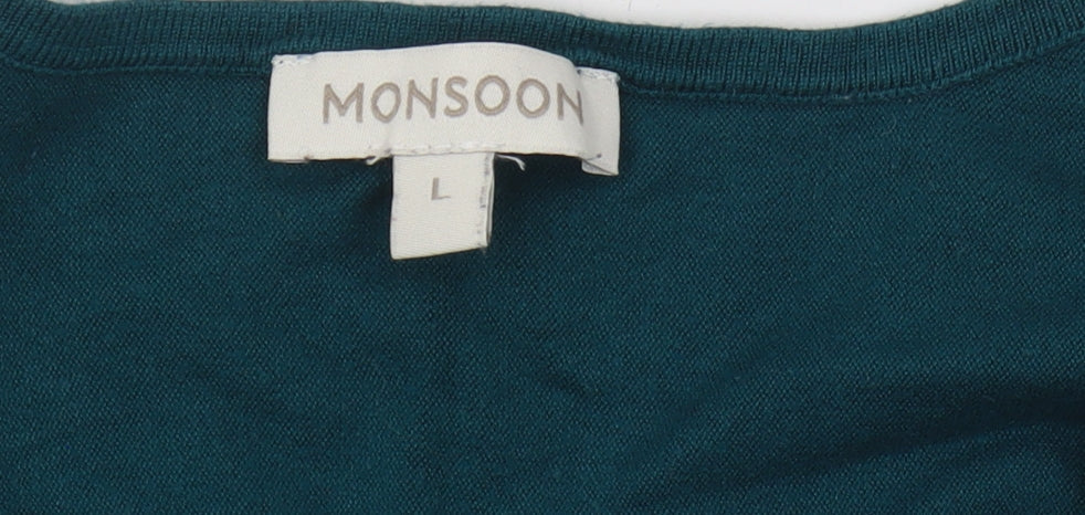 Womens UK Size L Monsoon Green Pullover Jumper