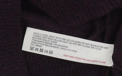 Fat Face Men's Purple V-Neck Pullover Jumper L