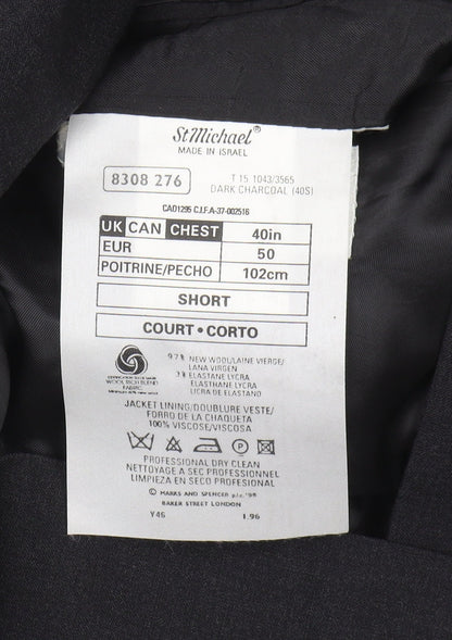 Mens UK Size 40 Marks and Spencer Regular Black Suit Jacket