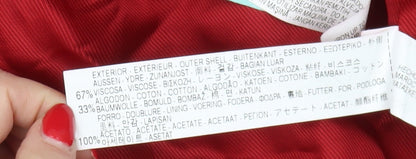 Zara Women's Red Blazer, Size 12, Viscose-Cotton Blend