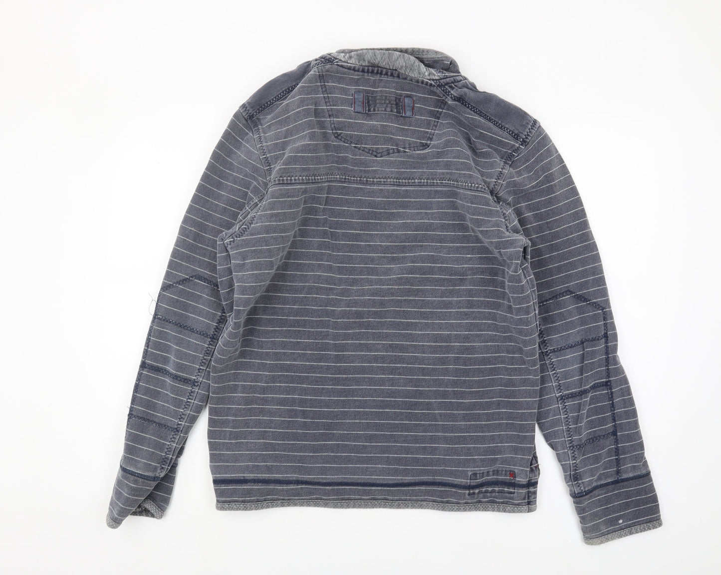 Mens UK Size S Fat Face Blue 1/4 Zip Sweatshirt