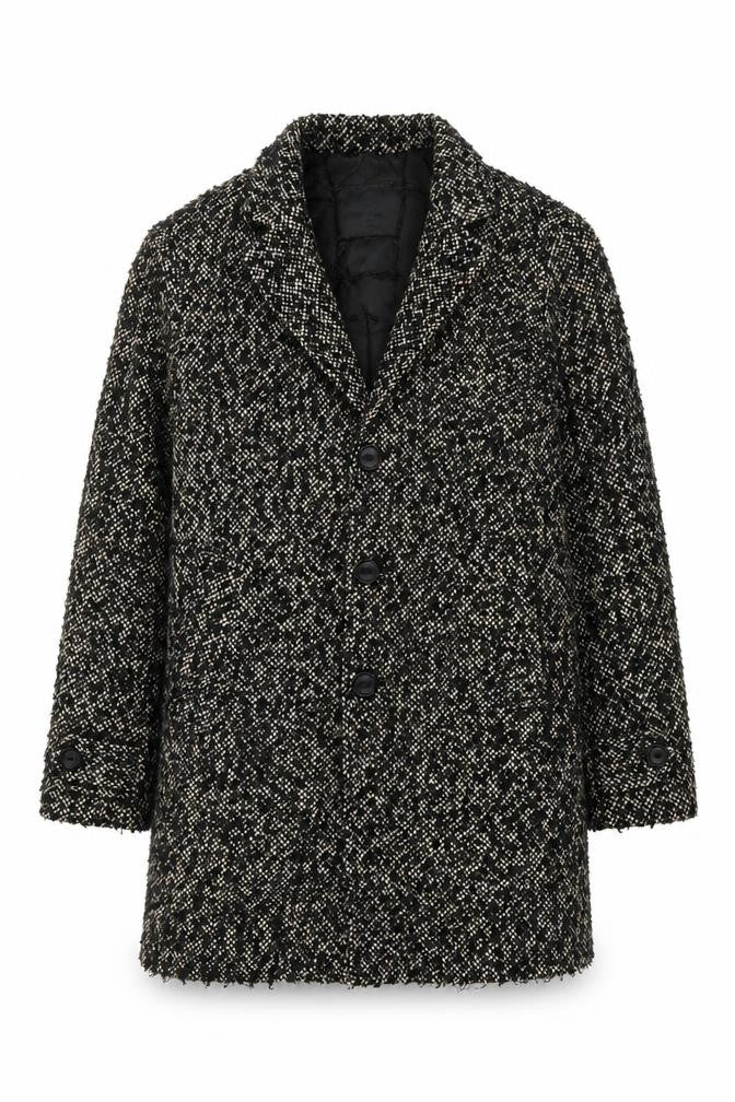 Zara Women's Black Tweed Pea Coat Size 10