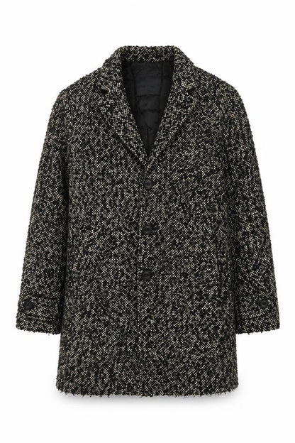 Zara Women's Black Tweed Pea Coat Size 10