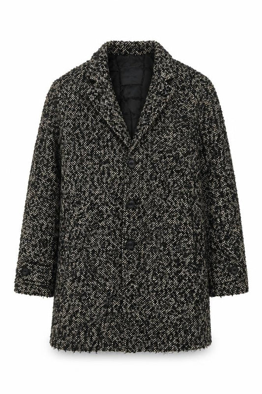 Zara Women's Black Tweed Pea Coat Size 10
